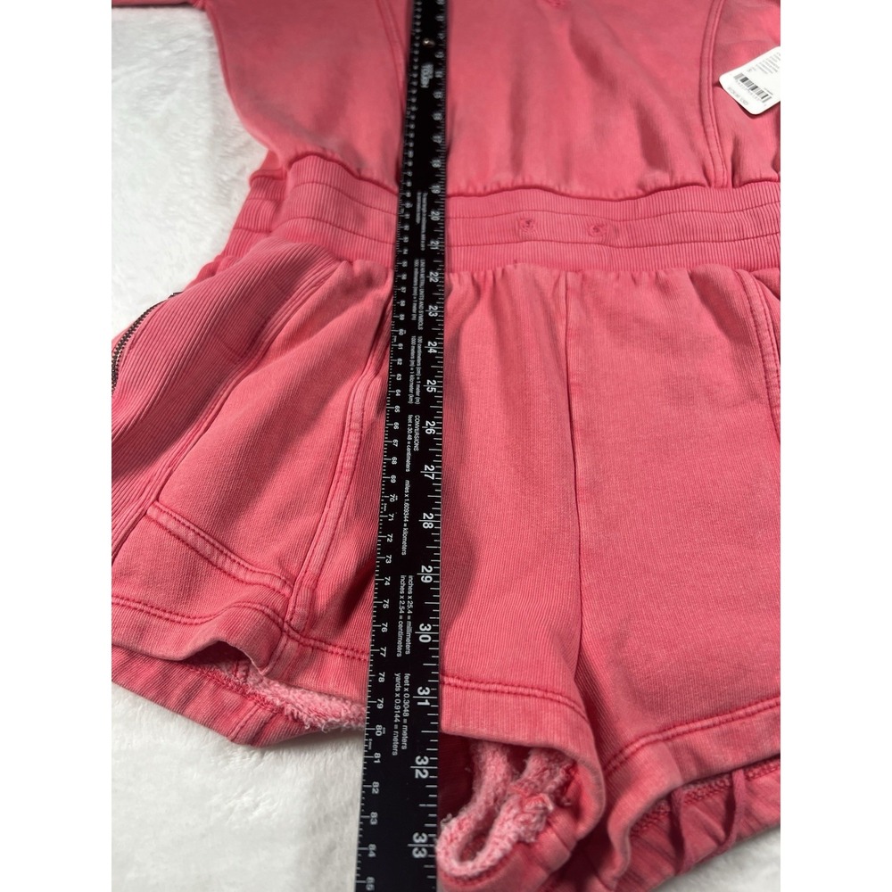 Free People Movement Long Sleeve V-Neck Intercept Romper NWT Small Pink - Picture 4 of 16